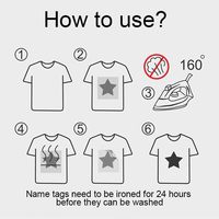 Étiquettes de nom à repasser pour vêtements Étiquettes en tissu personnalisables Sans danger pour les uniformes scolaires pour enfants Vêtements pour bébés