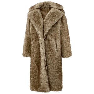 Dames elegante lange wollen blazerjas met oversized halslijn, polyester, winterjas - Product Image 5