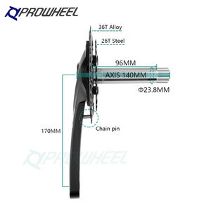 <span class=keywords><strong>Prowheel</strong></span> 170MM Manivelle de vélo de montagne avec <span class=keywords><strong>pédalier</strong></span> 36-26T, compatible chaînes 10/11/12 vitesses, pour VTT - Product Image 5