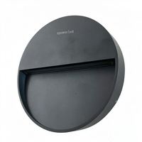 Lumière d'escalier LED à montage en surface, boîtier en aluminium de forme ronde, 24V 3W