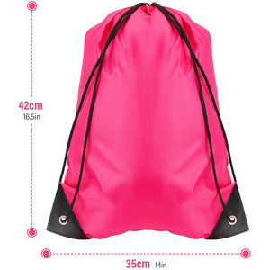 Khuyến mãi không thấm nước chuỗi ba lô 210D polyester thể thao vẽ chuỗi Túi tùy chỉnh in Polyester dây kéo túi với logo - Product Image 3