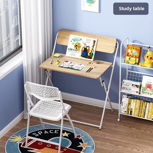 Escritorio Plegable Portátil de Estilo Moderno con Panel Superior Extraíble, Altura Ajustable, Marco de Hierro, para Uso Comercial, de Pie o Acostado - Product Image 2