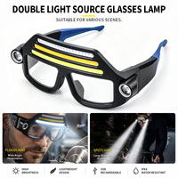 Lampe frontale portable rechargeable et étanche avec capteur pour atelier et réparation, double source lumineuse, 400 mAh, longue autonomie, LED