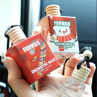 Diffuseur de parfum pour voiture au design de Noël, éliminateur d'odeurs, parfum longue durée, désodorisant liquide suspendu avec flacon en verre