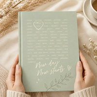 Carnet A5 personnalisé pour la santé mentale, agenda quotidien à couverture rigide, journal minimaliste de bien-être et d'autosoins, impression d'agenda non daté pour femmes