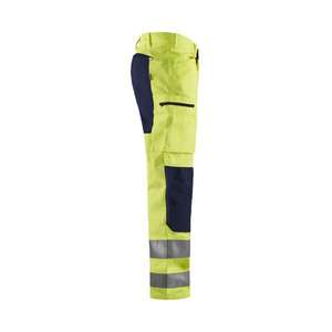 BLAKLADER - 158518113389C156 <b>Hi</b>-<b>Vis</b> trousers with stretch Yellow/Navy <b>blue</b> - EAN 7330509702468 <b>HI</b>-<b>VIS</b> WORKWEAR - Product Image 4