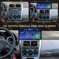 Lecteur multimédia de navigation automobile Android 12,3 pouces 8 cœurs pour TOYOTA COROLLA 2008-2010 RHD LRD GPS WIFI Lecteur DVD de voiture