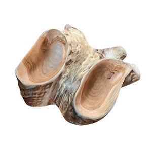 ชุดอาหารค่ำไม้สักพรีเมียม WTH030 ทำจากรากไม้สัก งานฝีมือไม้เนื้อแข็ง ตกแต่งแบบโบราณ ให้ลุคธรรมชาติ สำหรับการรับประทานอาหารที่บ้านอย่างมีระดับ - Product Image 1