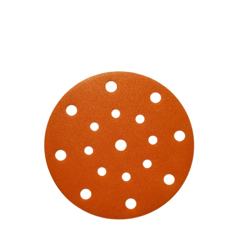 Disco de lijado abrasivo de cerámica naranja, 17 orificios, 6inch150mm, para todas las partes del automóvil