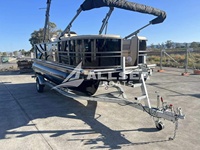 Bateau à ponton en aluminium OEM avec certification, vente en gros d'usine, ponton tubulaire soudé pour excursions en mer