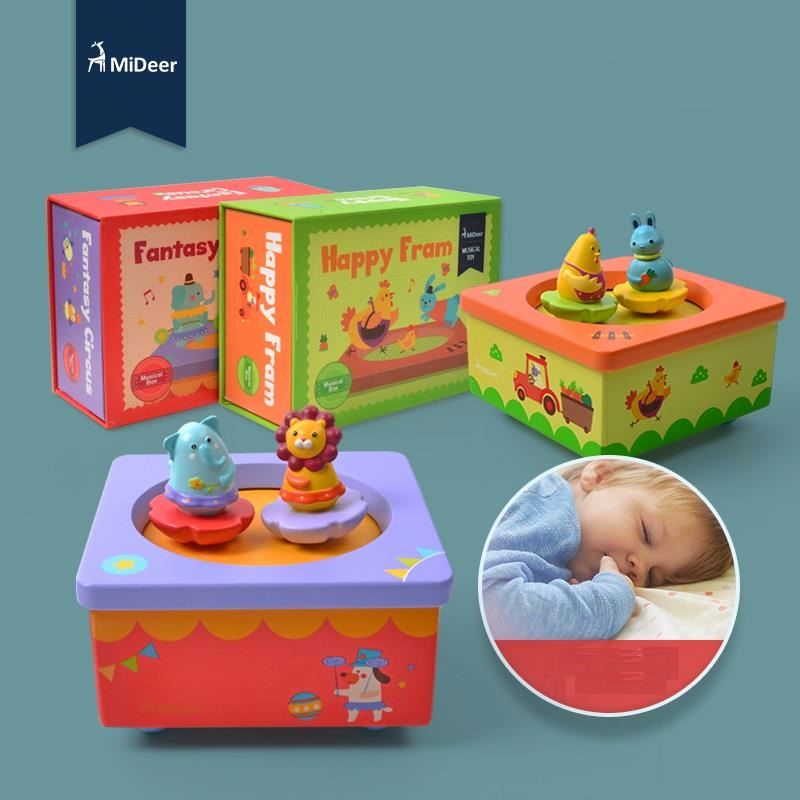 Музыкальная шкатулка MIDEER-Фэнтези цирк Happy FaRm искусство ремесла деревянная музыкальная шкатулка спин куклы дети музыкальный ветер MD2013/2014