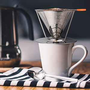 Filtre à café réutilisable en acier inoxydable, 1 pièce, plusieurs modèles, meilleure vente - Product Image 4