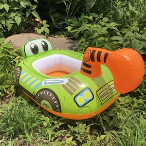Flotador Inflable para Bebés, Anillo de Natación para Bebés y Niños Pequeños, Juego Acuático, 80x65cm, Diseño de Dibujos Animados, Amarillo - Product Image 4