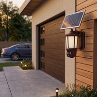 Caméra de cour extérieure solaire LED IP67 personnalisable avec grande fonction IA, vision nocturne HD, surveillance sans fil WiFi à distance