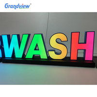 Lettres lumineuses 3D personnalisées avec logo, signalétique RGB, lettres en acrylique entièrement éclairées