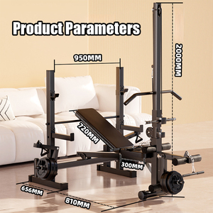 Banco de Pesas Ajustable con Polea para Dorsales, Remo, Soporte para Sentadillas y Flexión de Piernas - Entrenamiento de Fuerza Multifuncional para <span class=keywords><strong>Gimnasio</strong></span> en Casa - Product Image 2