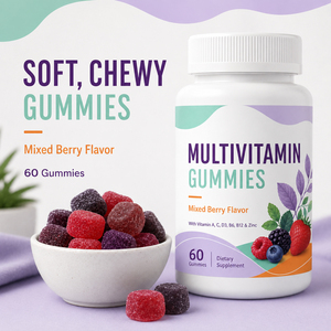 Complément Alimentaire Biologique Multivitamines Bonbons Gommeux Vitamines C B12 Soutien Immunitaire Antioxydant Personnalisable 2 Gommes - Product Image 5
