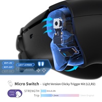 Kit de boutons de déclenchement ultra-rapides EXtremeRate V2 pour manette PS5 avec micro-interrupteurs de clic de souris et gâchettes latérales lumineuses