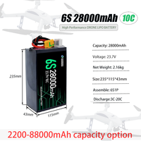 Qiqi personnalisé 6S 28000mAh 26000mAh pochette à semi-conducteurs à haut débit Lithium Ion télécommande batterie d'avion
