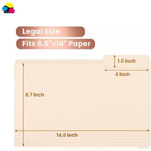 Kích thước hợp pháp Manilla thư mục tập tin 8.5x14 inch 1/3 cắt Tab cho dễ dàng ghi nhãn tổ chức bền tiêu chuẩn giấy nộp hồ sơ - Product Image 2
