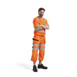 BLAKLADER - 153918115300C62 Pantalones cortos piratas de alta visibilidad Naranja-EAN 7330509670118 ROPA DE TRABAJO DE LA HI-VIS - Product Image 3