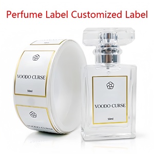 מדבקת נייר דביקה עם הטבעת זהב בהתאמה אישית לסיטונאות, לוגו מובלט לבקבוקי בושם יוקרתיים - Product Image 1