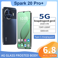 Spark 20 Pro 5G Directo de Fábrica, Cámaras Duales de 108MP+72MP, Pantalla con Resolución 2K+, Teléfono Inteligente 3G y 4G