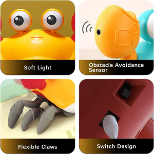 Al Aire Libre verano tirar caminar electrónico barriga tiempo cangrejo baile verde gateando cangrejo bebé juguete cangrejo juguete para bebé niño 6-12 meses - Product Image 5