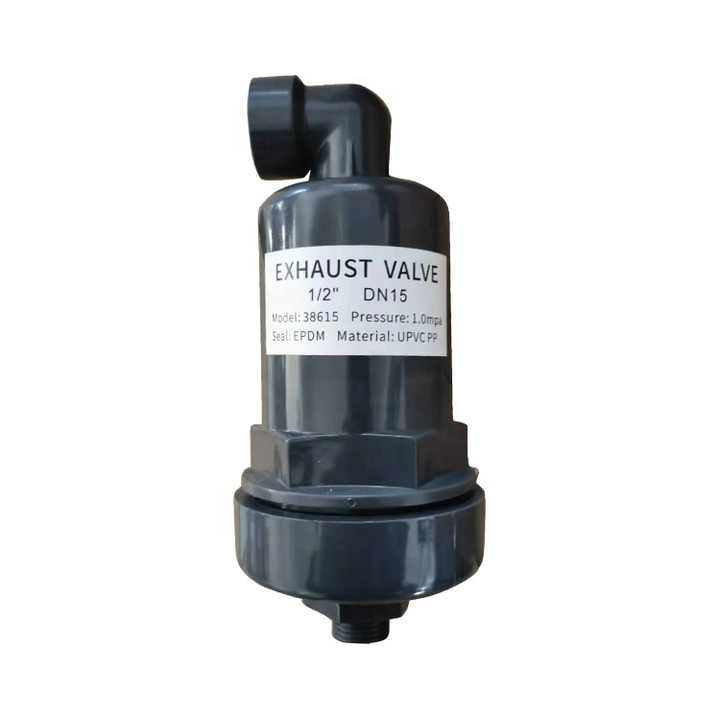 gray color 3/4 inch UPVC/PP plastic exhaust valve