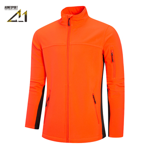 Veste coupe-vent orange pour homme Aonesport, imperméable, col montant, fermeture éclair, veste de sport d'extérieur - Product Image 2