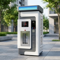 Máquina expendedora comercial de agua por ósmosis inversa de 800 GPD con autoservicio y pago con monedas/tarjeta para estación de agua potable comunitaria
