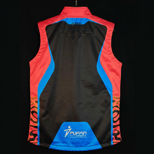 Chaleco Deportivo Personalizado PUFFIN SPORTS, Sin Mangas, con Franjas, Secado Rápido, Transpirable, Impresión por Transferencia de Calor, con Cierre - Product Image 6