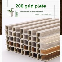 Panneaux muraux WPC personnalisés 200 grilles, panneaux muraux en bois écologique, matériaux de décoration de plafond imperméables, modèle 200-1