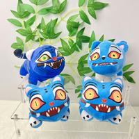 Nouvelle poupée en peluche super douce en coton PP, motif tigre sauvage, pour le commerce transfrontalier, poupée de dessin animé mignonne, porte-clés, petit cadeau