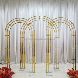 Furun Factory Stainless Steel Wedding <b>Arch</b> Stand Gold <b>Metal</b> Stage <b>Arch</b> Flower <b>Frame</b> for Party Event Decorations - Product Image 4