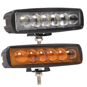 Lampu Sorot Led Led Super Ramping 6 "4D 18W Terbaru Bar Lampu Berkendara Offroad Led Lampu Siang Hari DRL Lampu Sorot Kerja 12V 24V