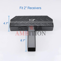 AMBITION Marchepied de remorquage antidérapant et antirouille, protection de pare-chocs pour récepteur de 2 pouces, longueur 11,8 pouces, capacité 500 LBS, pour attelage de remorque et accessoires