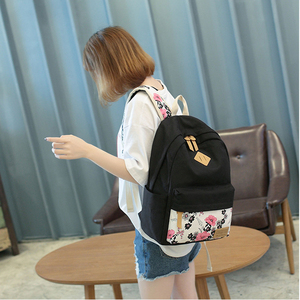 Zaino da scuola per bambini multifunzionale personalizzato con matita da pranzo zaino da donna in tela di alta qualità con stampa floreale 3 in 1 - Product Image 6