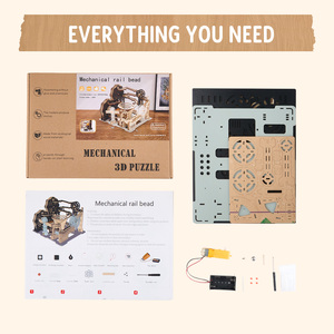 Kit de Modélisation DIY en Bois : Puzzle Mécanique à Billes sur Rail, Jouet Éducatif STEM pour Enfants, avec Mouvement d'Engrenages et Artisanat de Construction - Product Image 2