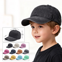 Kinderen Baseball Pet met Aangepaste Logo Borduring Gewassen Katoen 6-Panel Vintage Blank Dad Hat Kinderen Peuter Verstelbare Sport Zonnepet