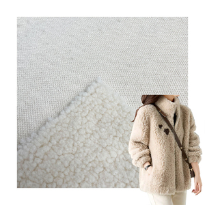 Sortie d'usine 100% Polyester tricoté tissu épais respirant Sherpa polaire manteau pour la maison Textile vêtements matelas rembourrage - Product Image 1