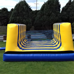 Jeu gonflable interactif de labyrinthe à l'élastique, jeu gonflable de labyrinthe à l'élastique de 24ft X 16ft, jeu gonflable de toile <span class=keywords><strong>d</strong></span>'<span class=keywords><strong>araignée</strong></span> gonflable - Product Image 1