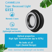 Plafonnier LED encastré de style nordique pour usage commercial, avec logement pour lampe GX53, dimmable, pour la décoration intérieure