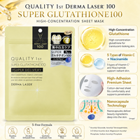 Masque facial 100 feuilles Made in Japan Qualité supérieure Derma Laser Super Glutathion 7 pièces Éclaircissant Anti-terne Vitamine C Soin des pores Citron