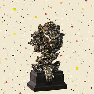 Escultura de León Miniatura Ecológica de Resina Pintada, Decoración de Año Nuevo para Sala de Estar, Bar, Porche - Adorno Artístico - Product Image 3