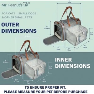 Muestra Gratuita: Transportín Blando para Mascotas Aprobado por Aerolíneas, Marca Premium con Cremalleras Autoblocantes, Cama de Felpa Sintética con un Estructurado Resistente - Product Image 3