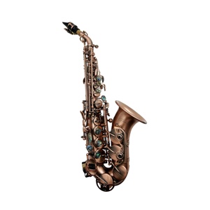 <span class=keywords><strong>Saxophone</strong></span> soprano SEASOUND OEM Vintage Red Curve Bell JYSS100VGRD, excellent son BB, style vintage, étui étanche - Product Image 1