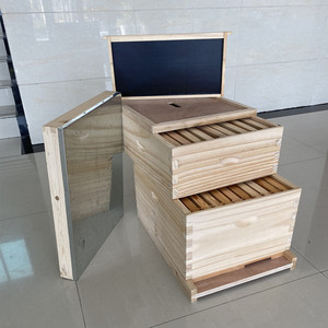 New Beekeeping Pine Wood Assembled With <b>Plastic</b> Foundation <b>Sheet</b> Beehive Frame - Product Image 4