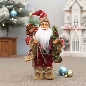 Père Noël barbu blanc moderne de 12 pouces, fait main, pour la décoration de Noël et du Nouvel An - Product Image 2