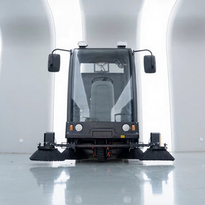 Nuovo Design Spazzatrice Elettrica Semovente per la Pulizia di Strade e Aree Pubbliche, Macchina Spazzatrice Stradale 180L per la Raccolta della Polvere - Product Image 1